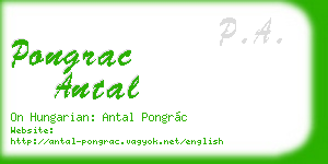 pongrac antal business card