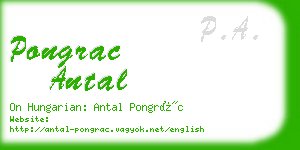 pongrac antal business card